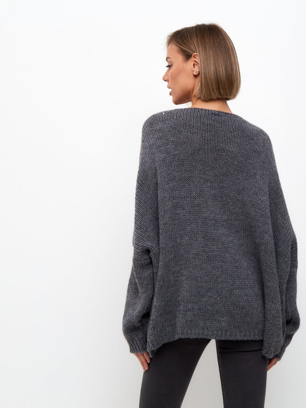 Damen Strickpullover One Size – Oversize Made in Italy