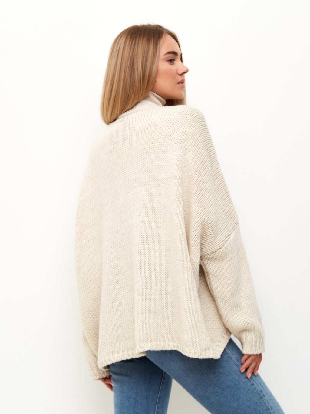 Damen Strickpullover One Size – Oversize Made in Italy