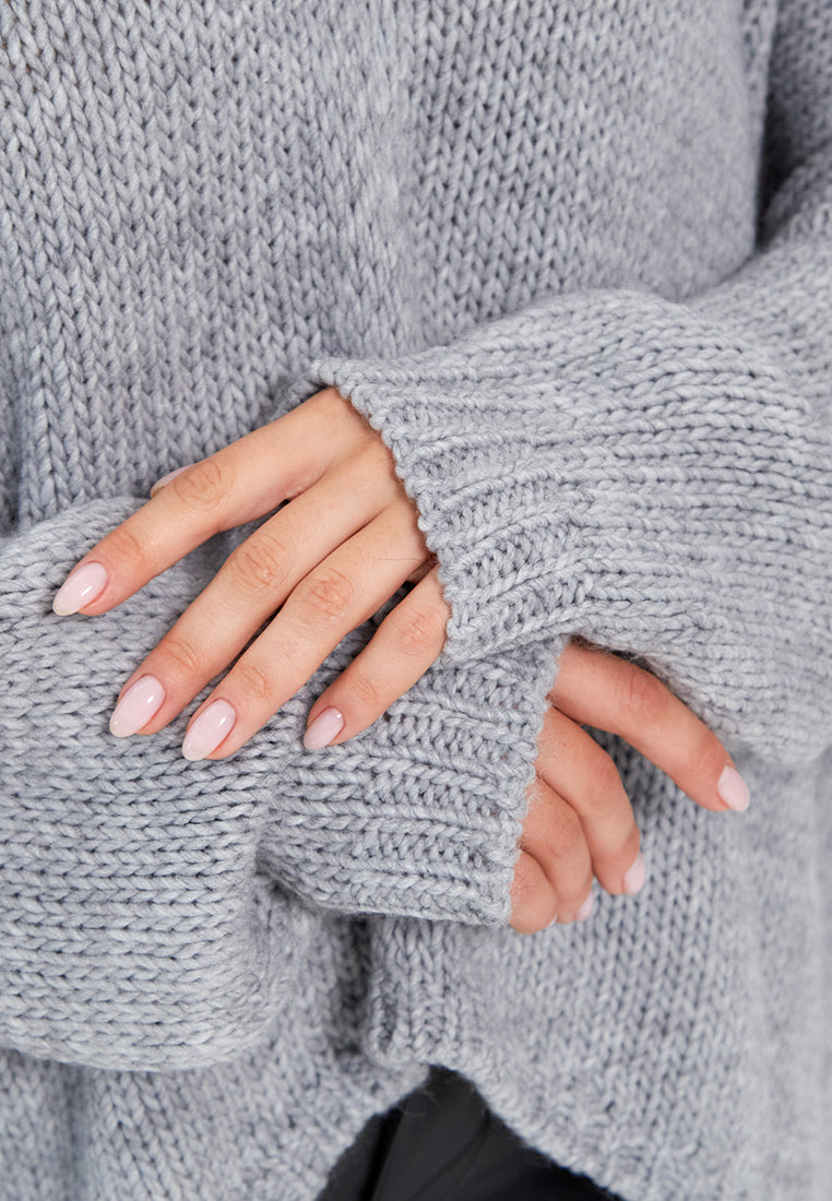 Damen Strickpullover One Size – Oversize Made in Italy