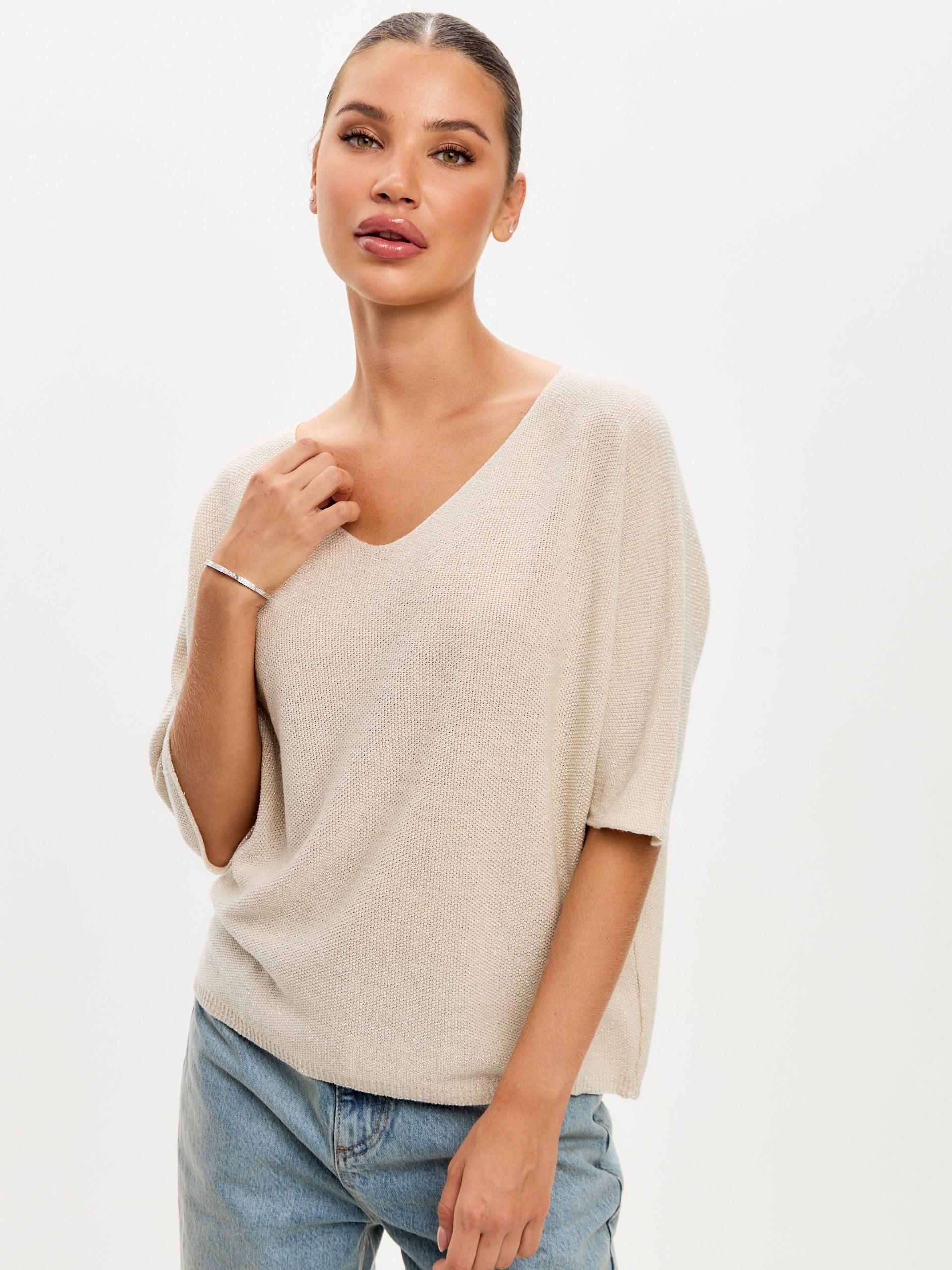 Damen Strickpullover One Size – Oversize Made in Italy