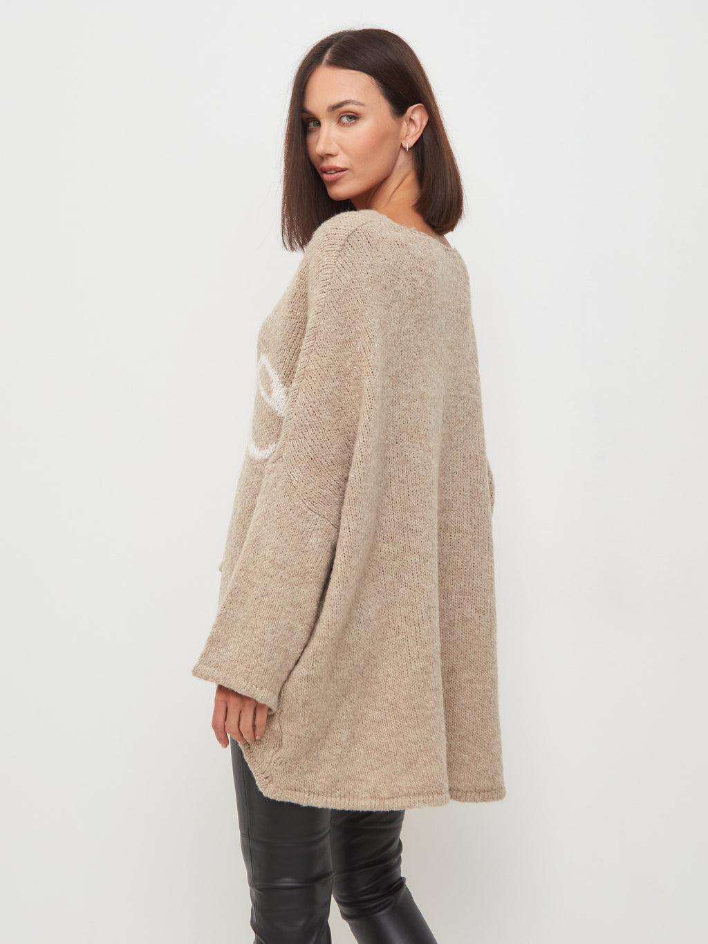 Damen Strickpullover One Size – Oversize Made in Italy