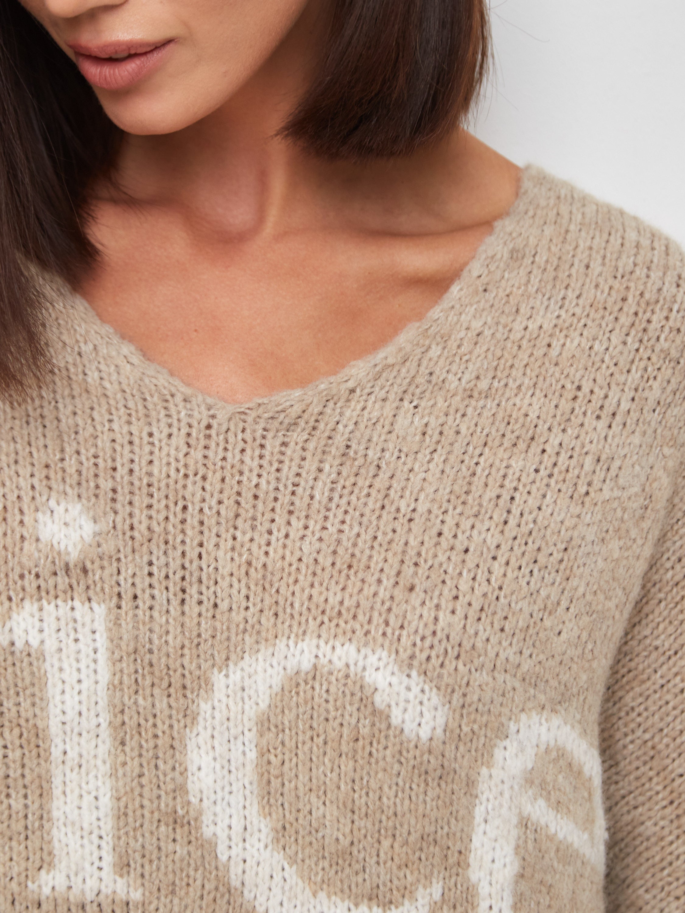 Damen Strickpullover One Size – Oversize Made in Italy