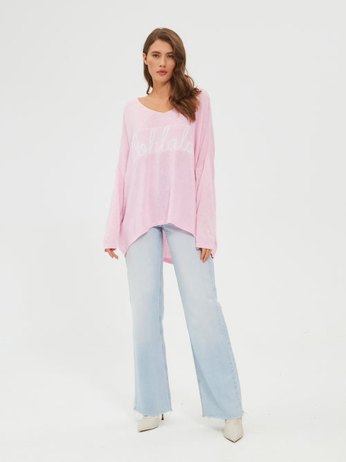 Damen Strickpullover One Size – Oversize Made in Italy