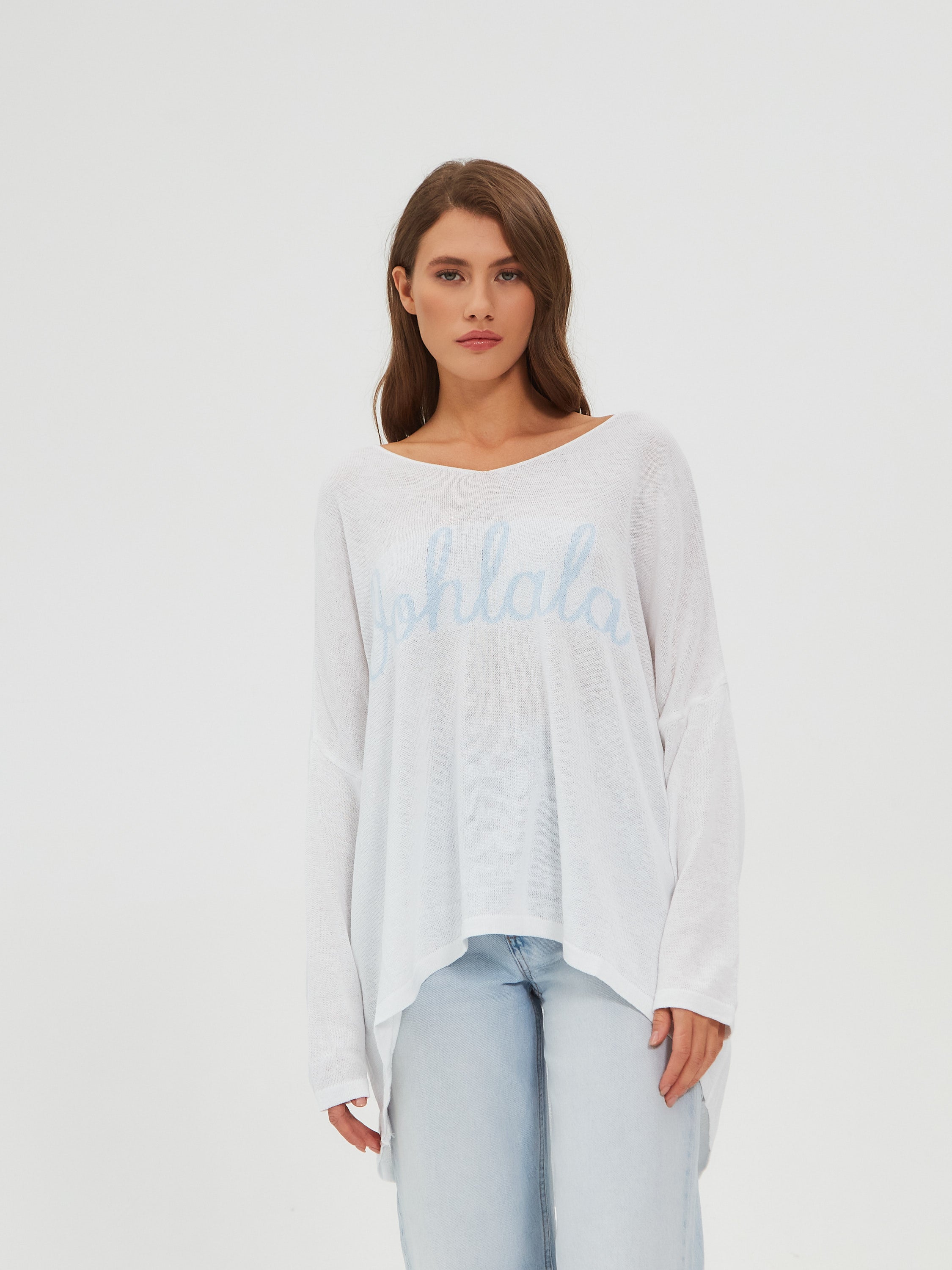 Damen Strickpullover One Size – Oversize Made in Italy