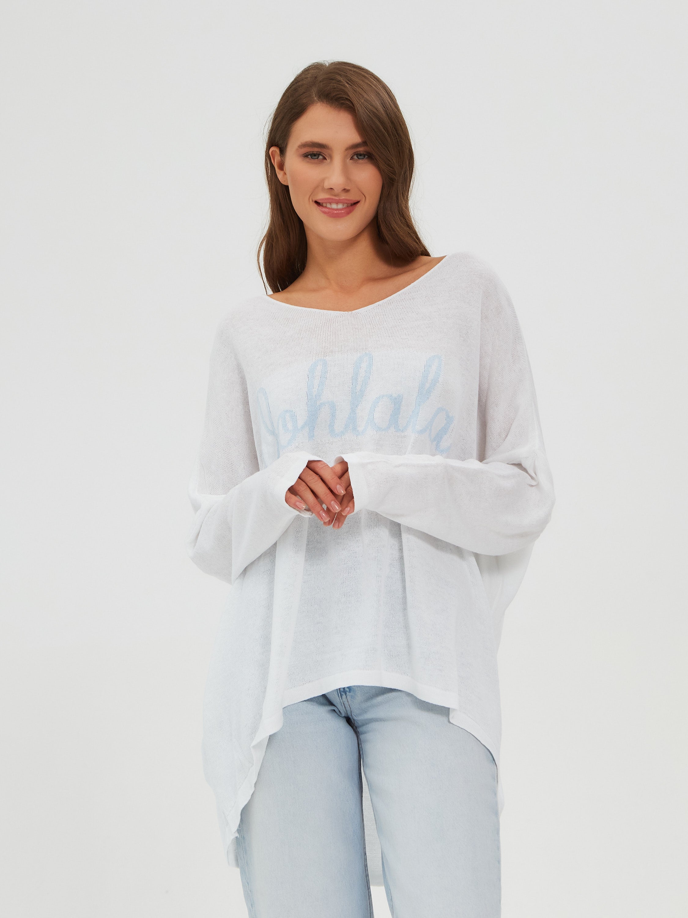 Damen Strickpullover One Size – Oversize Made in Italy