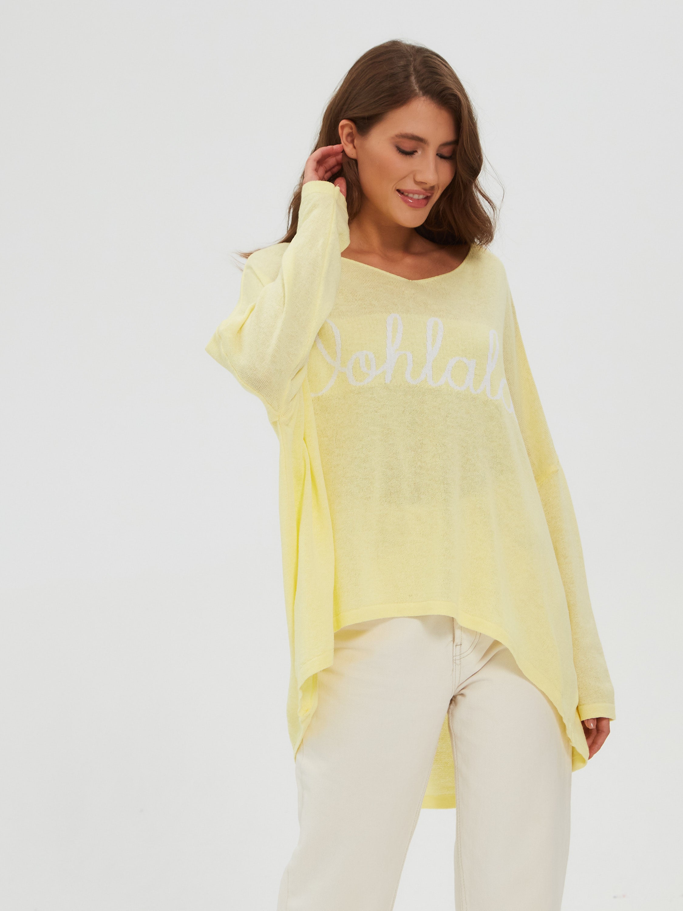 Damen Strickpullover One Size – Oversize Made in Italy