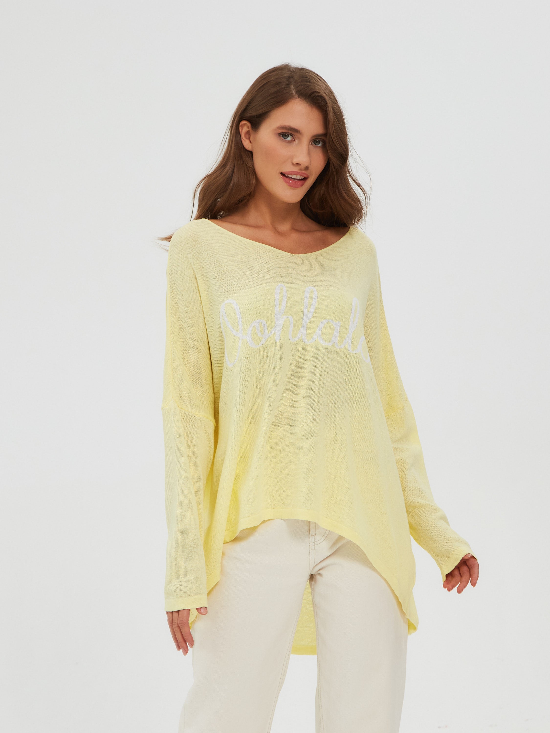 Damen Strickpullover One Size – Oversize Made in Italy